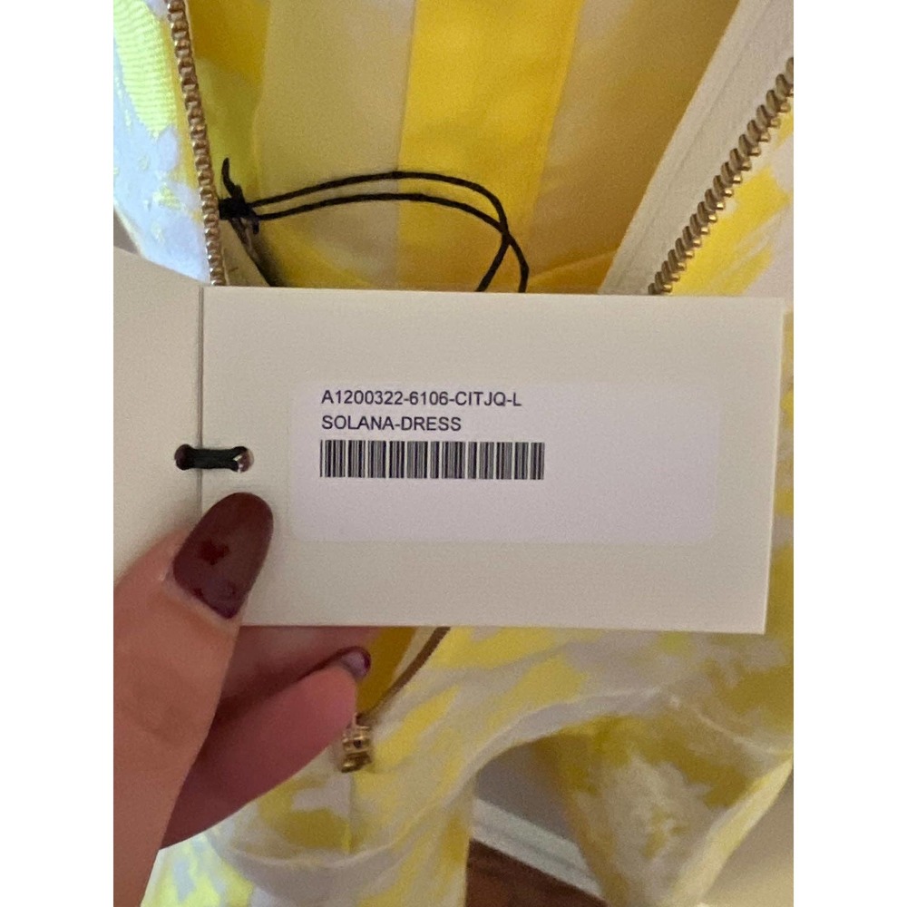Alexis Solana Yellow Jacquard Mini Dress - Picture 10 of 11
